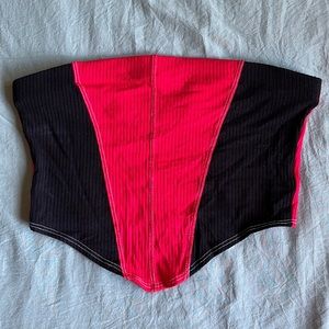 Emma & Sam Fitted Color Block Handkerchief Tube Top